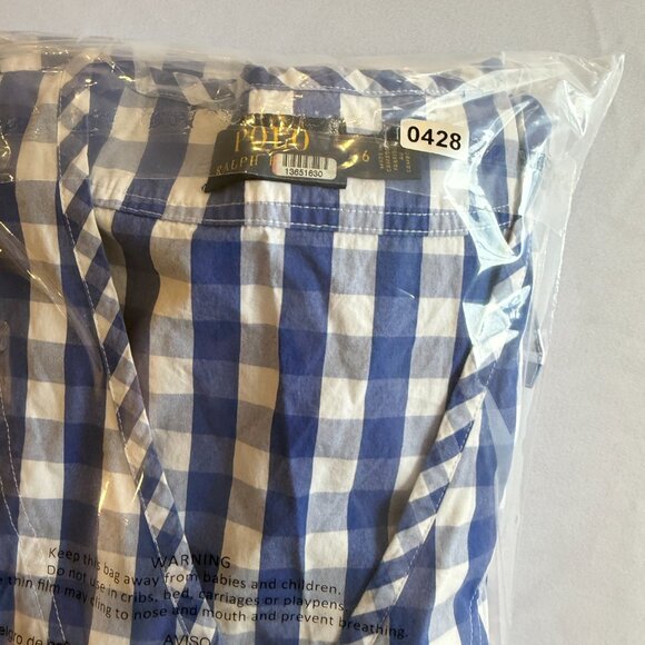 Polo Ralph Lauren Plaid Meg Dress • size 6 • blue and white gingham - Picture 15 of 15